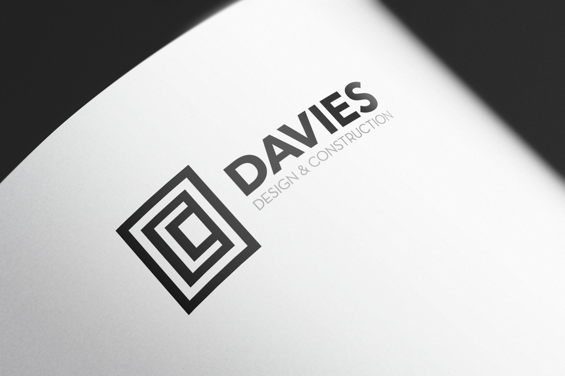 Davies Construction Logo Print