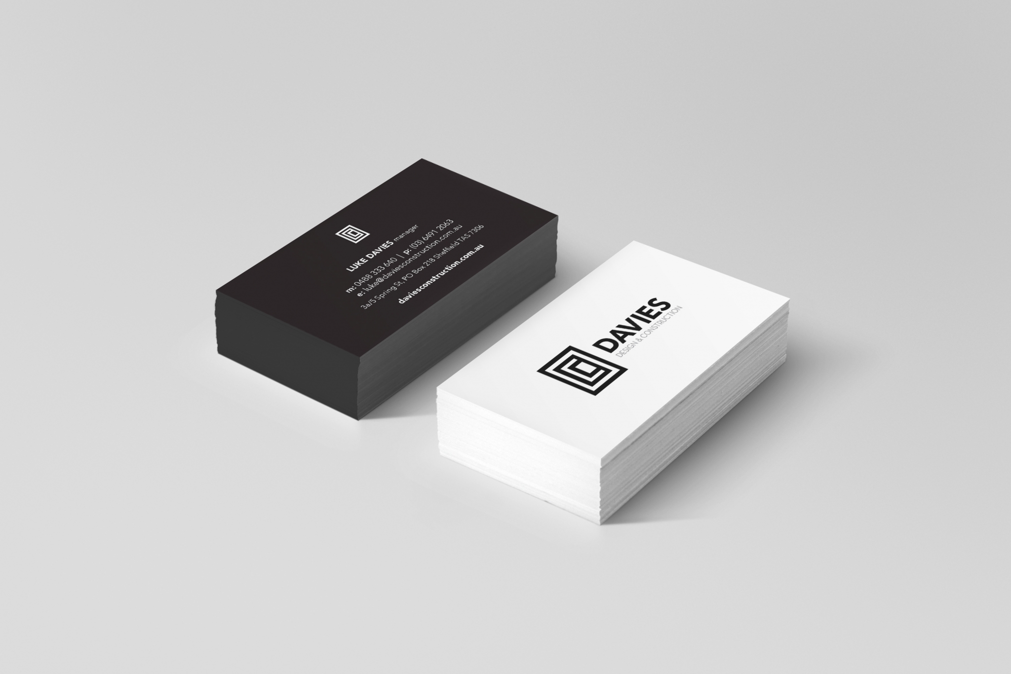 Davies Construction Business Cards