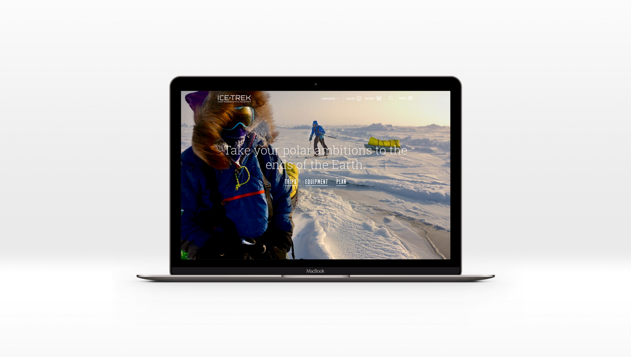 Icetrek Homepage Macbook