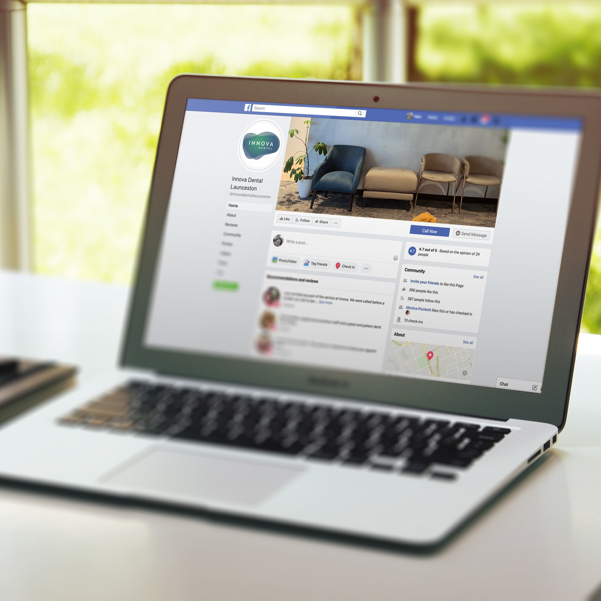 Innova Dental Facebook Mockup 2000